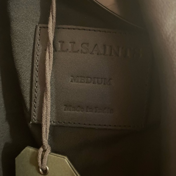 All Saints Black Leather Jacket - Picture 5 of 10